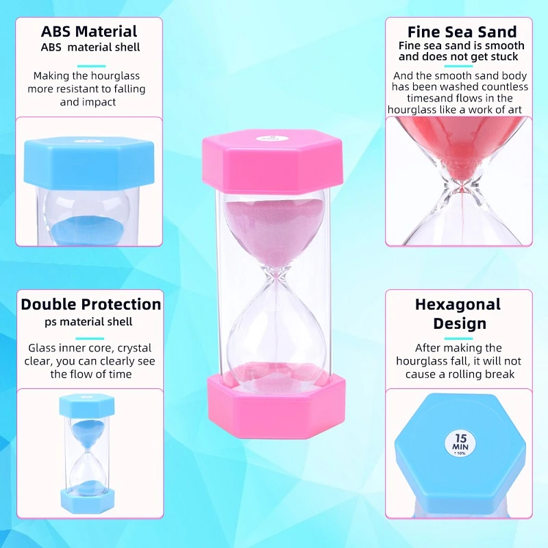 Hexagonal Plastic Sand Timer high quality