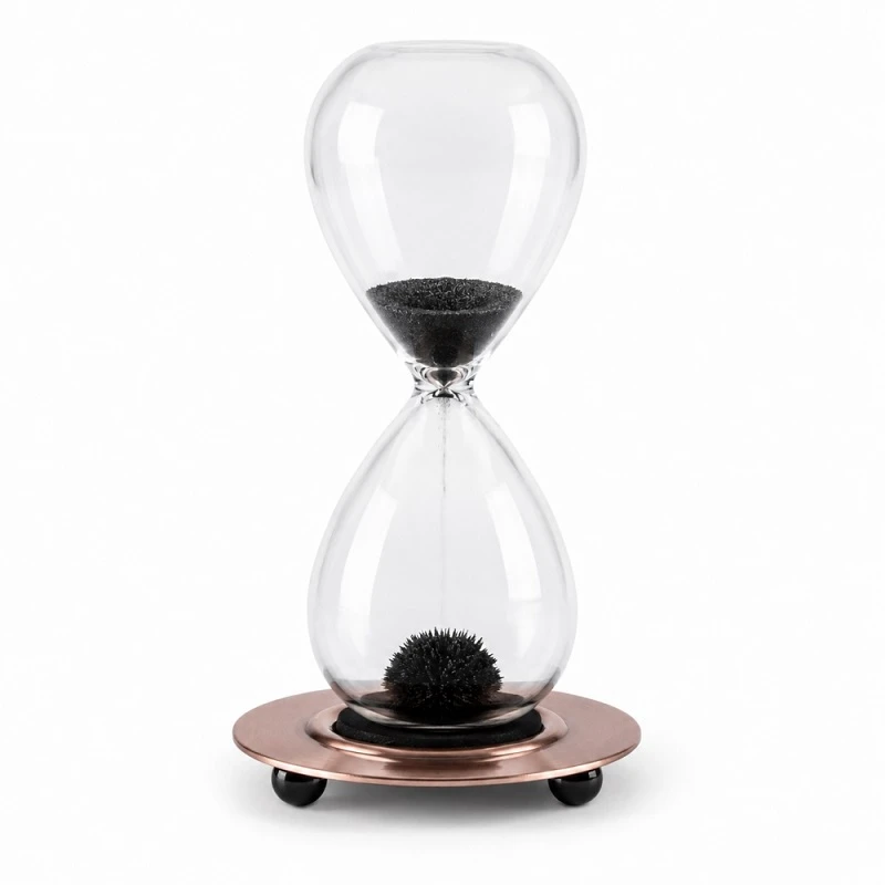 Magnetic Sand Hourglass With Metal Base suppliers