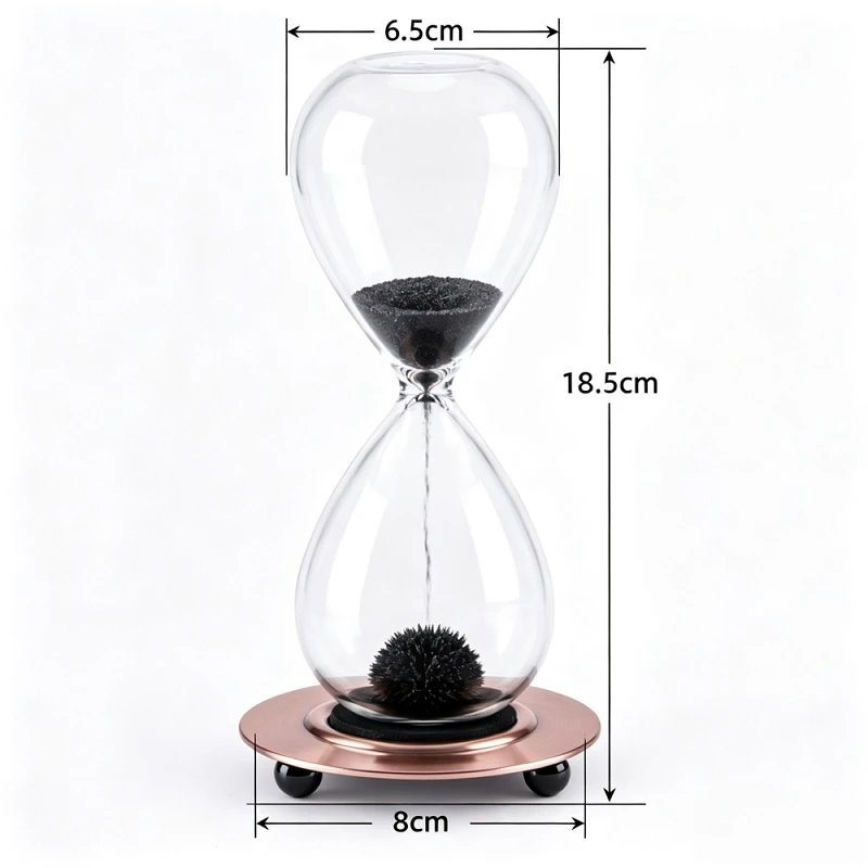 Magnetic Sand Hourglass With Metal Base manufacturers