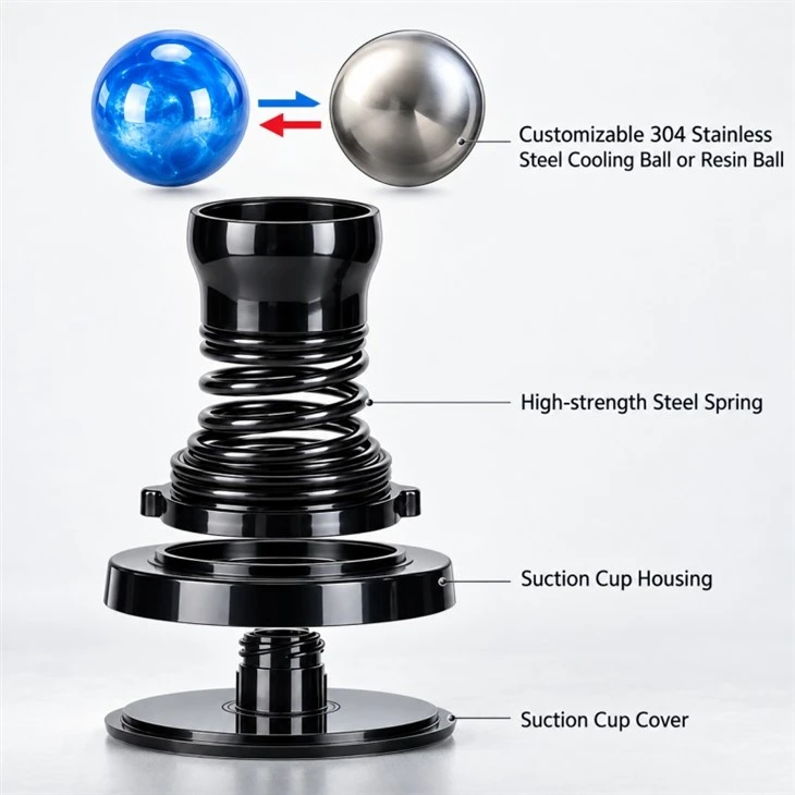Mountable Massage Ball with Spring Base high quality