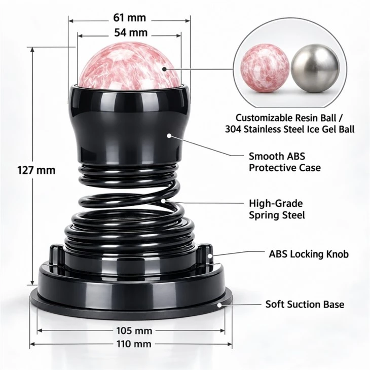 Mountable Massage Ball with Spring Base factory