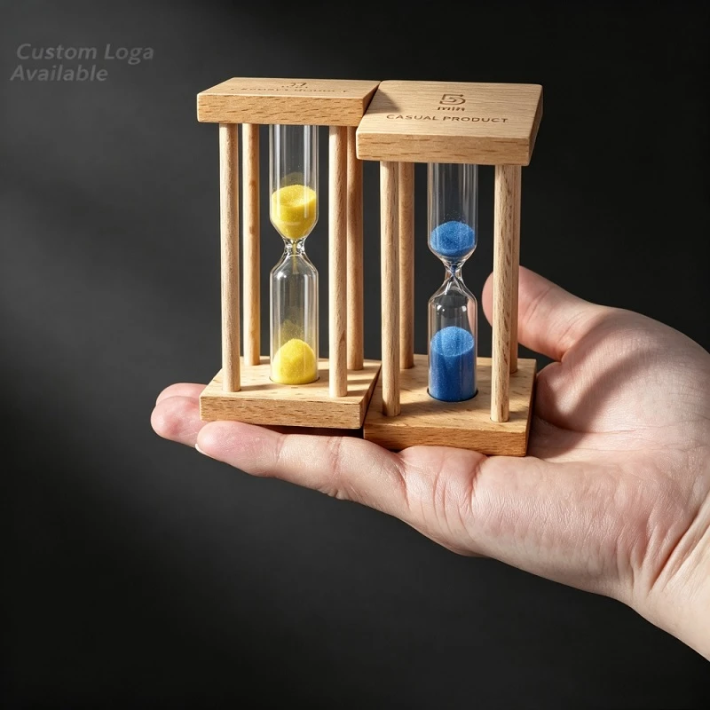 Square Four-Column Wooden Hourglass factory