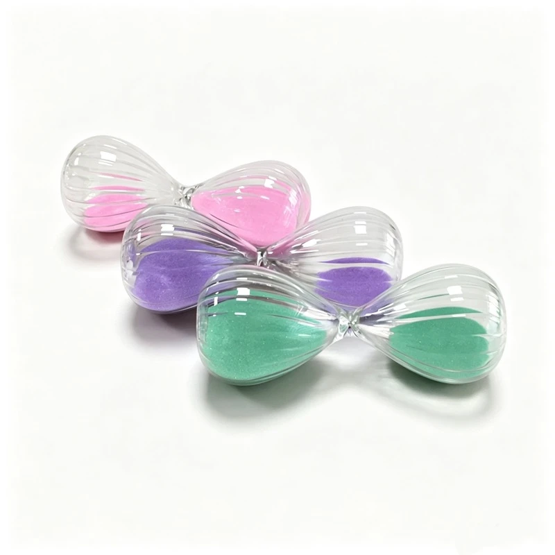 Textured Flat-Bottom Glass Hourglass factory