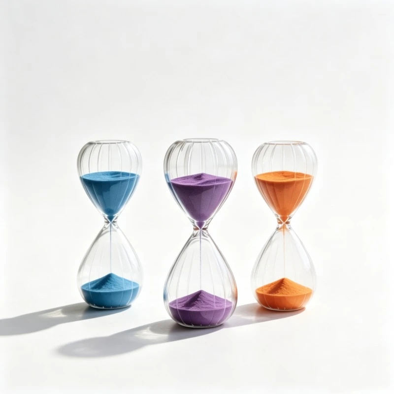 Textured Flat-Bottom Glass Hourglass high quality