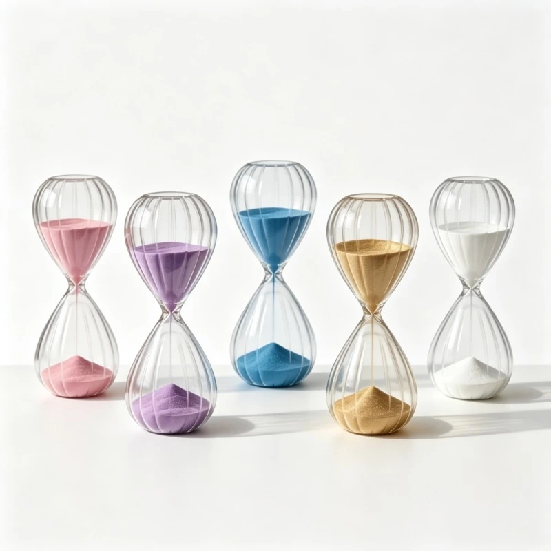 Textured Flat-Bottom Glass Hourglass high quality