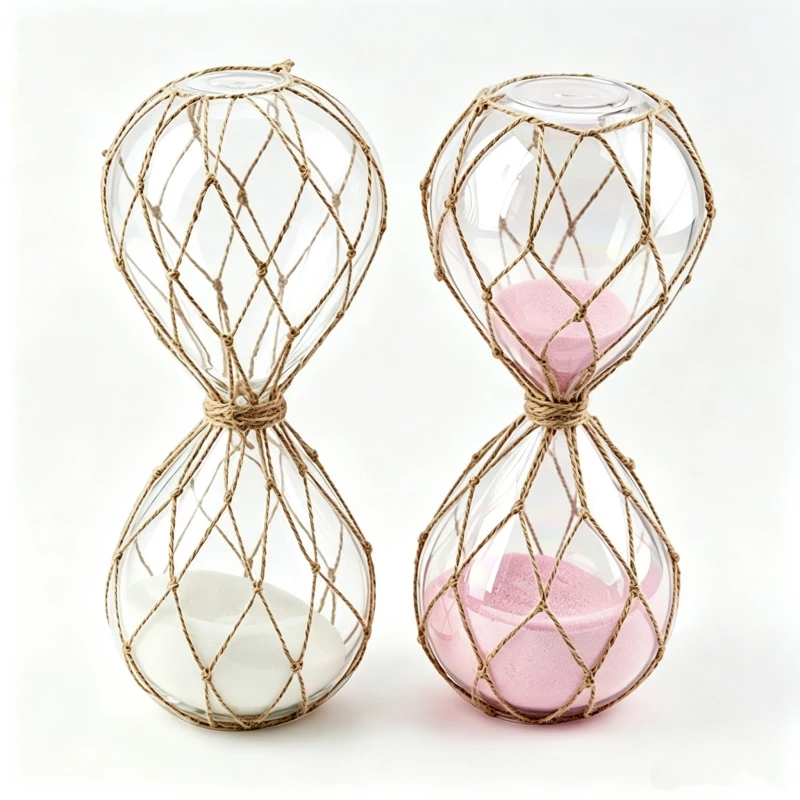 White Sand Hourglass With Rope factory