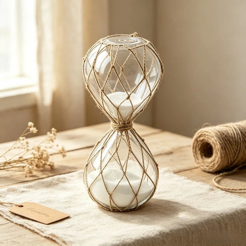 White Sand Hourglass With Rope manufacturers