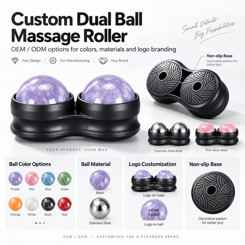 custom dual ball massage roller custom dual ball massage roller