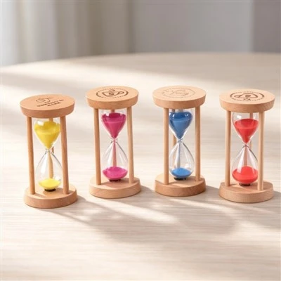 3-Pillar Wooden Hourglass