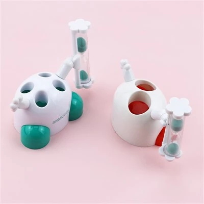 Toothbrush Holder with Plastic Sand Timer