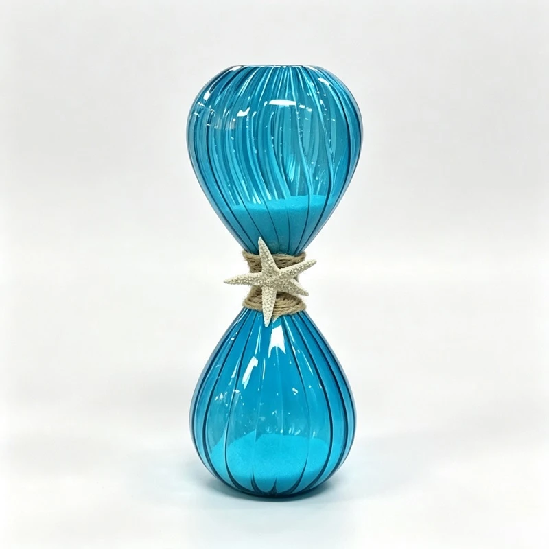 Textured Flat-Bottom Glass Hourglass